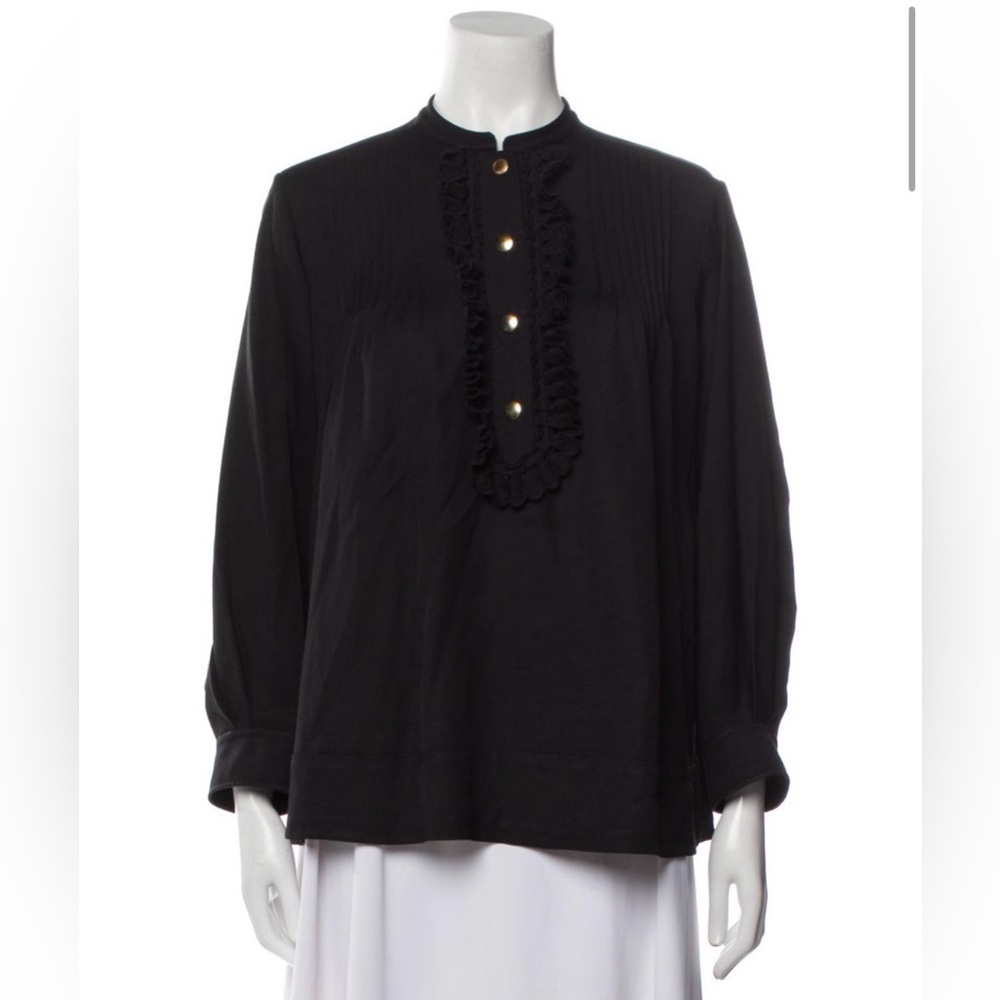 Chloe mock
Sleeve bib top ruffle top